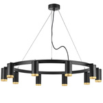 lr02037040 подвесной светильник rullo 10х50w gu10 черный (571020+214437-10+203440-10), доставка по Казахстану 