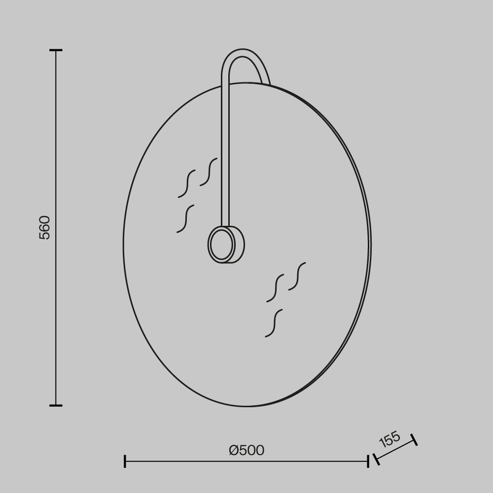 Дополнительная картинка Настенный светильник (бра) Maytoni MOD305WL-03CH