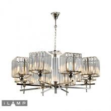 люстры подвесная люстра ilamp staten island p9514-8 nickel, доставка по Казахстану 