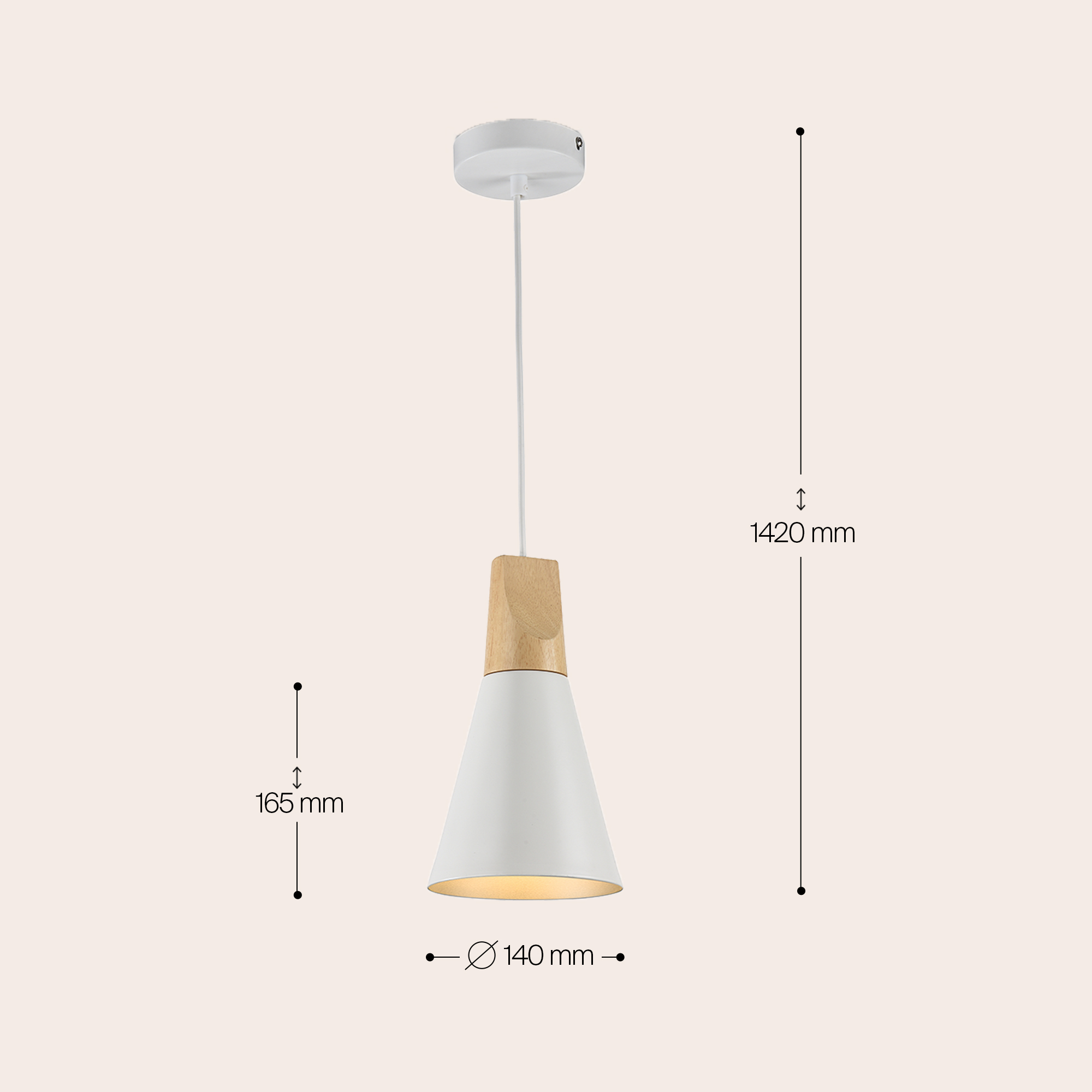 Дополнительная картинка Подвесной светильник Maytoni Bicones P359-PL-140-W