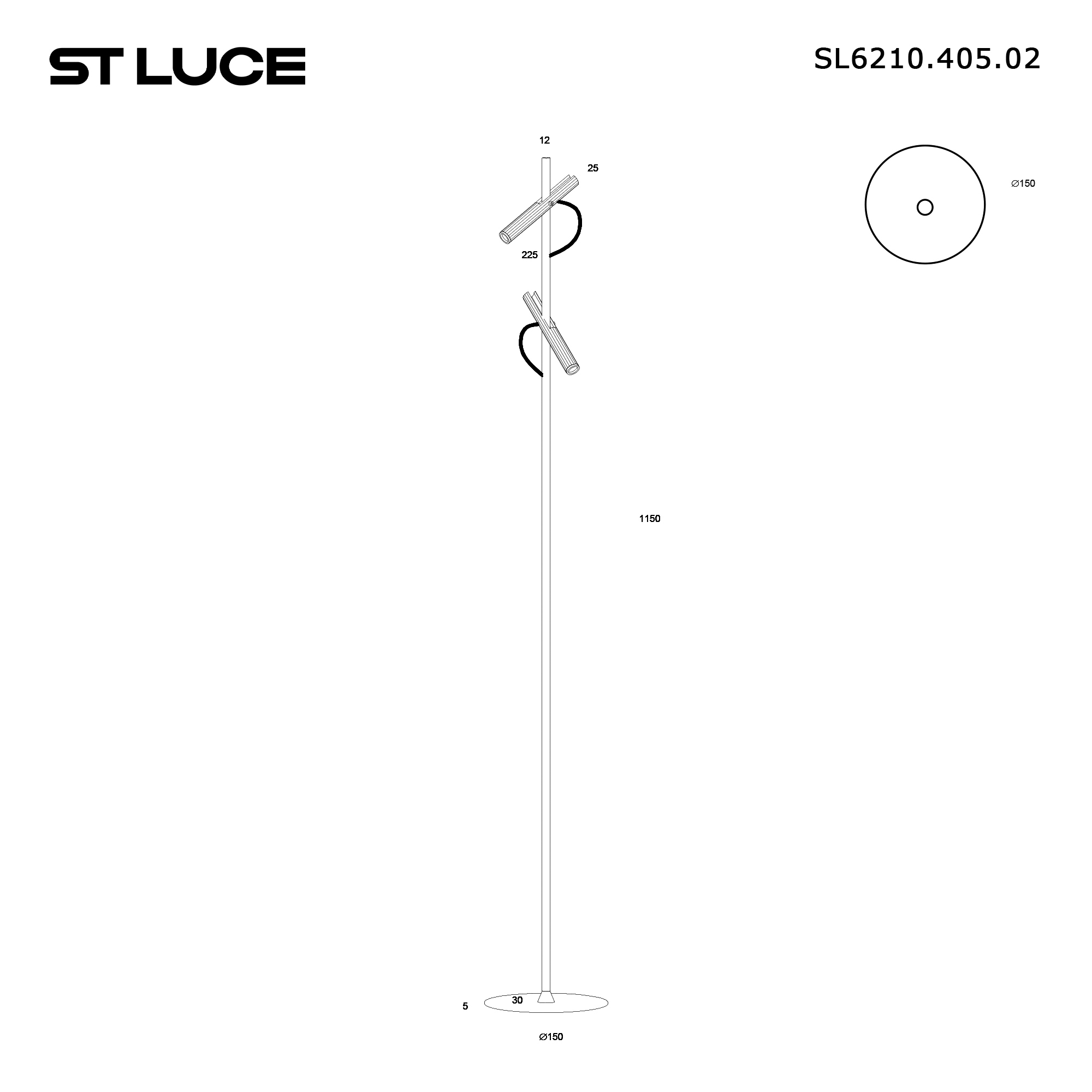 Картинка SL6210.405.02 Светильник напольный ST-Luce 