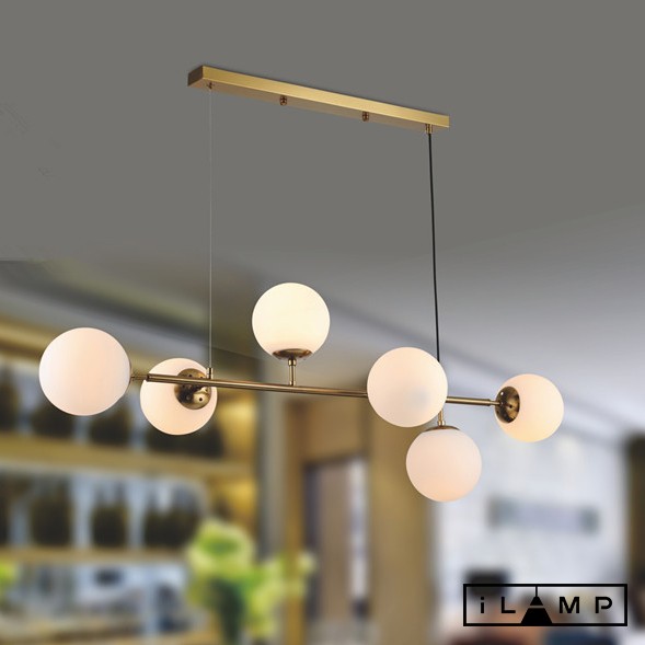 Картинка Подвесной светильник iLamp GOLDEN 9136P/6 GOLD&WHITE