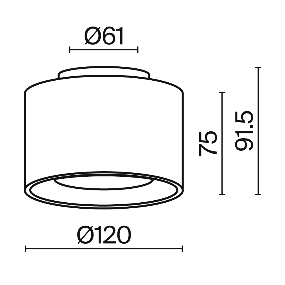 Дополнительная картинка Потолочный светильник Technical C009CW-L16W4K