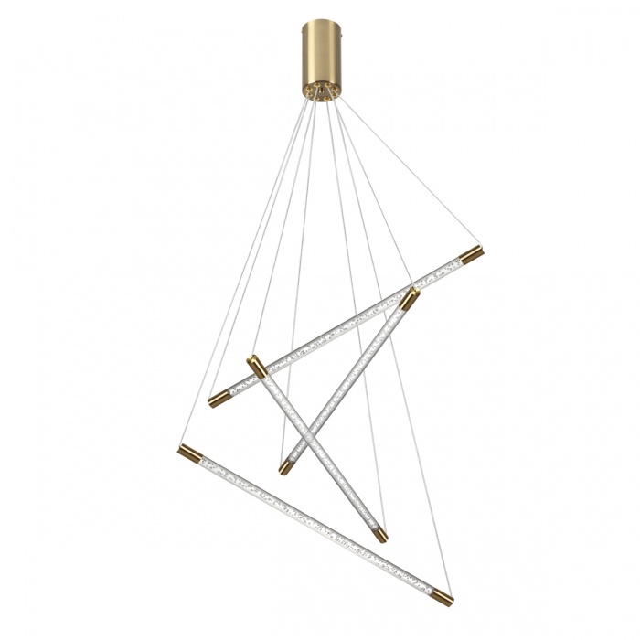 4369/40l hightech odl23 107 полированное золото/акрил с пузырьками подвесной св-к ip20 led 30w 3000k 1050лм sparky, доставка по Казахстану 