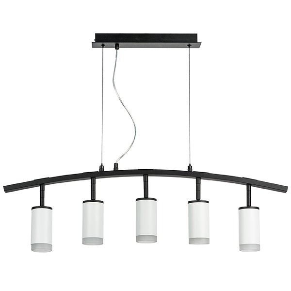 lr7353650 люстра rullo 5х50w gu10 черный - белый  571735 - 214436-5 - 202430-5, доставка по Казахстану 