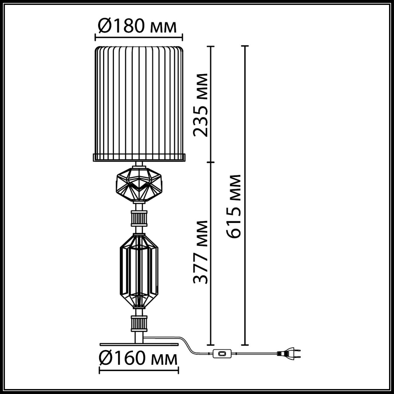 Картинка 5414/1T Odeon Light Настольная лампа TERRA