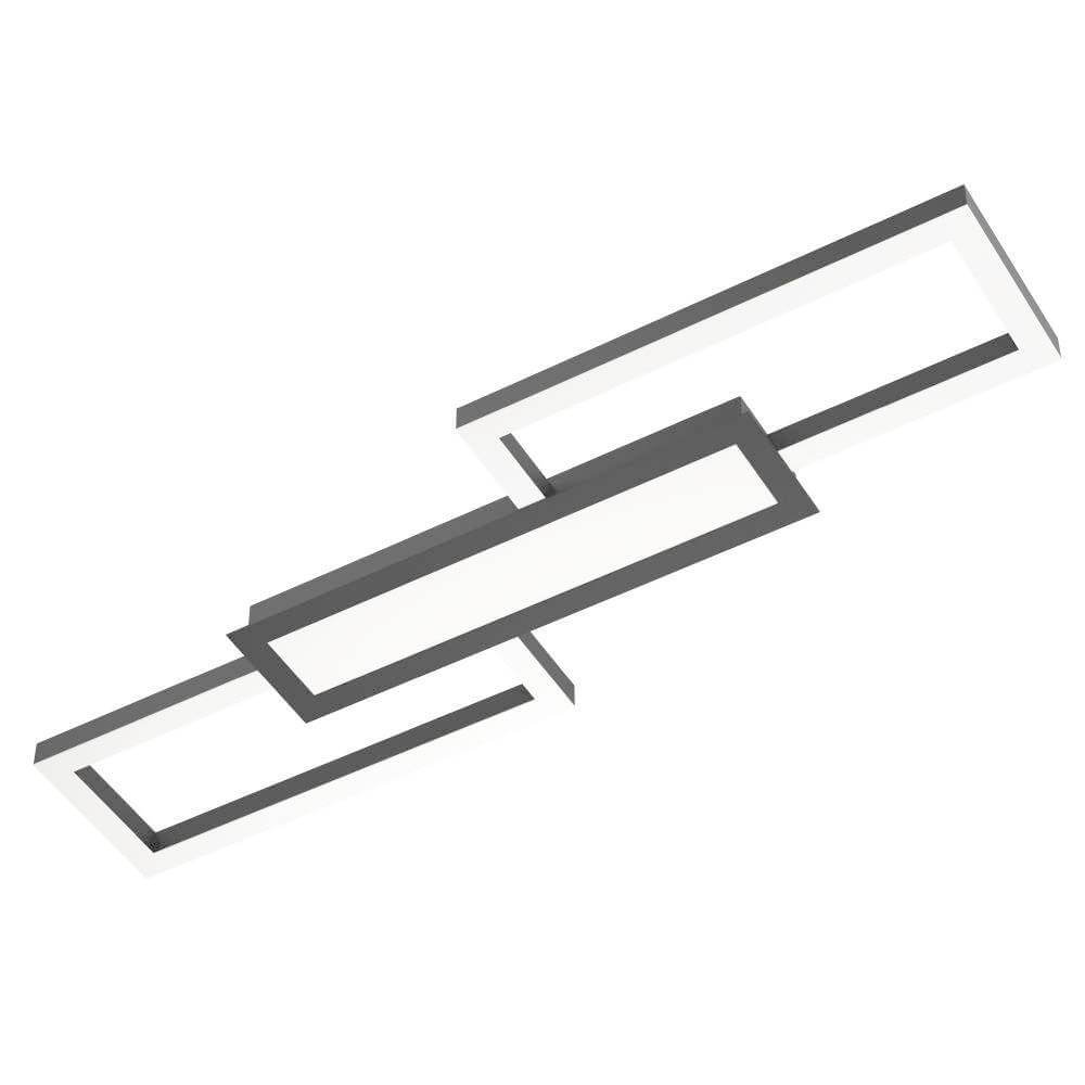люстры 99792 светильник потолочный monirote, led 37w, 4450lm, l780, h45, сталь/алюминий/пластик, черный/бел, доставка по Казахстану 