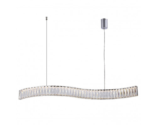 newport 8240 8243/90 chrome , подвесной светильник, chrome сlear crystal l90*h7,6/250 cm led strip 2, доставка по Казахстану 