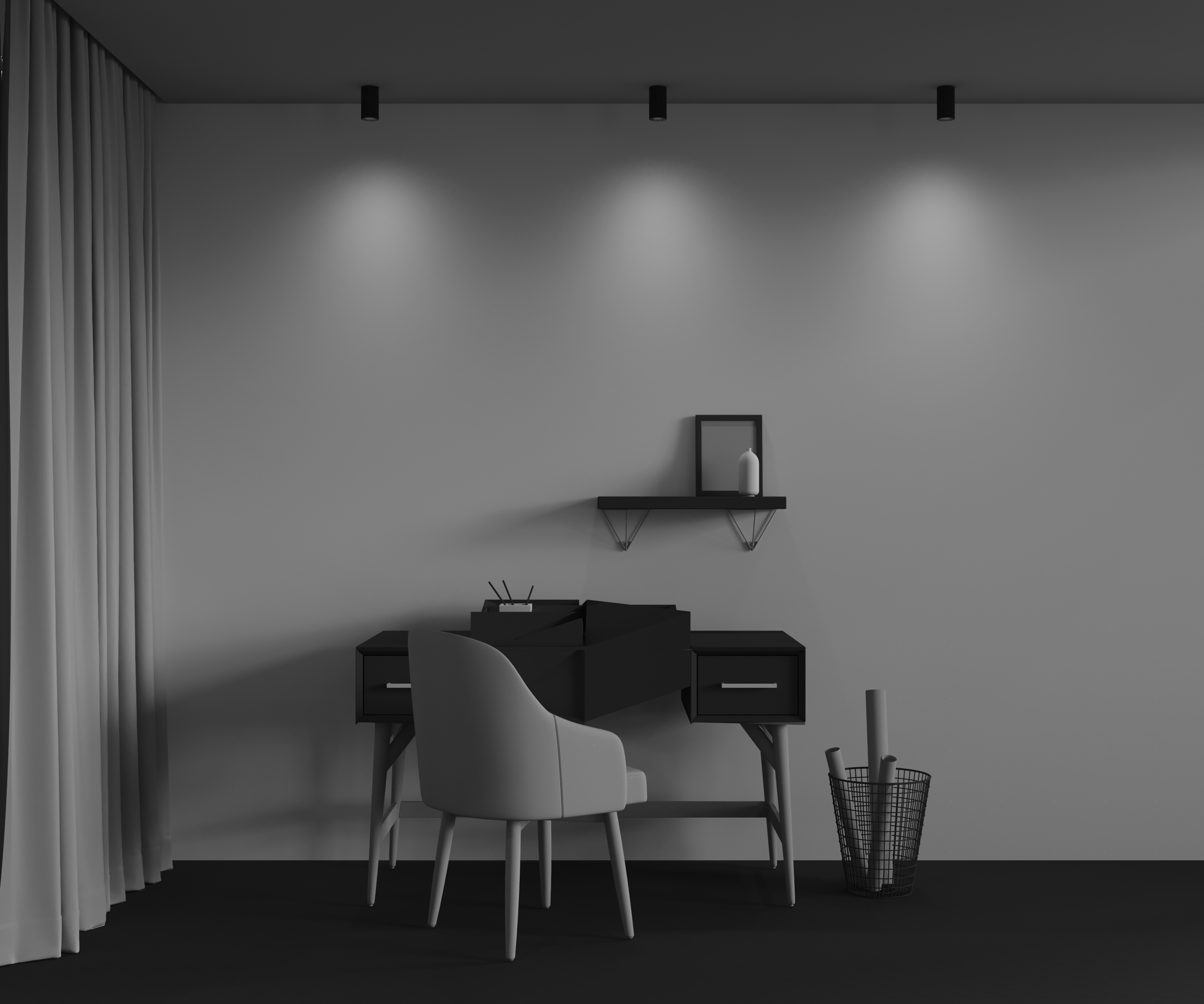 Дополнительная картинка Потолочный светильник Technical C106CL-01-GU10-B