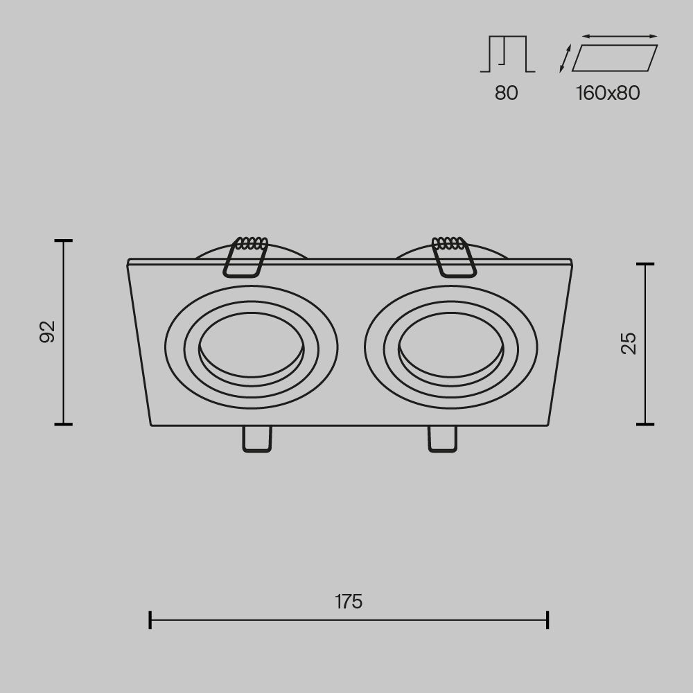 Картинка Встраиваемый светильник Maytoni Atom DL024-2-02B