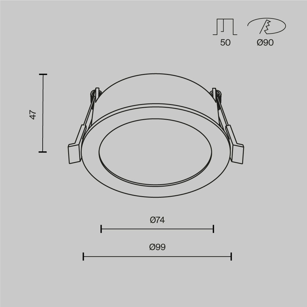 Картинка Встраиваемый светильник Technical DL130-GX53-W Orb