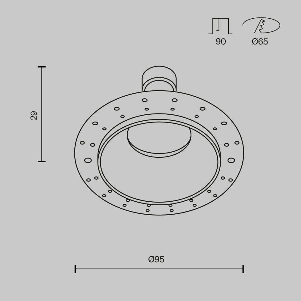 Картинка Встраиваемый светильник Technical DL126-GU10-TRS-W