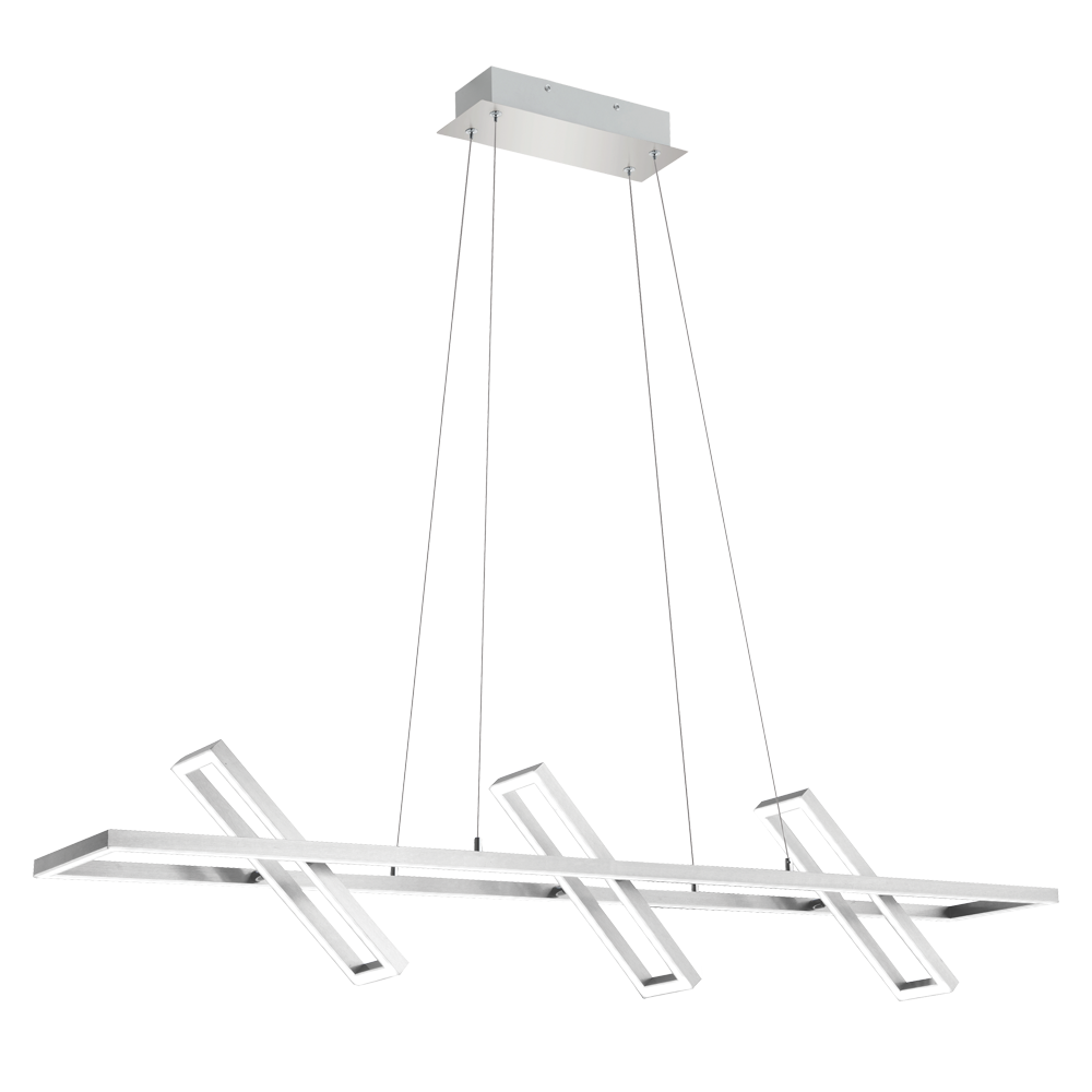 светильник подвесной tamasera, сталь, пластик led-hl l-1200 nickel-matt, доставка по Казахстану 