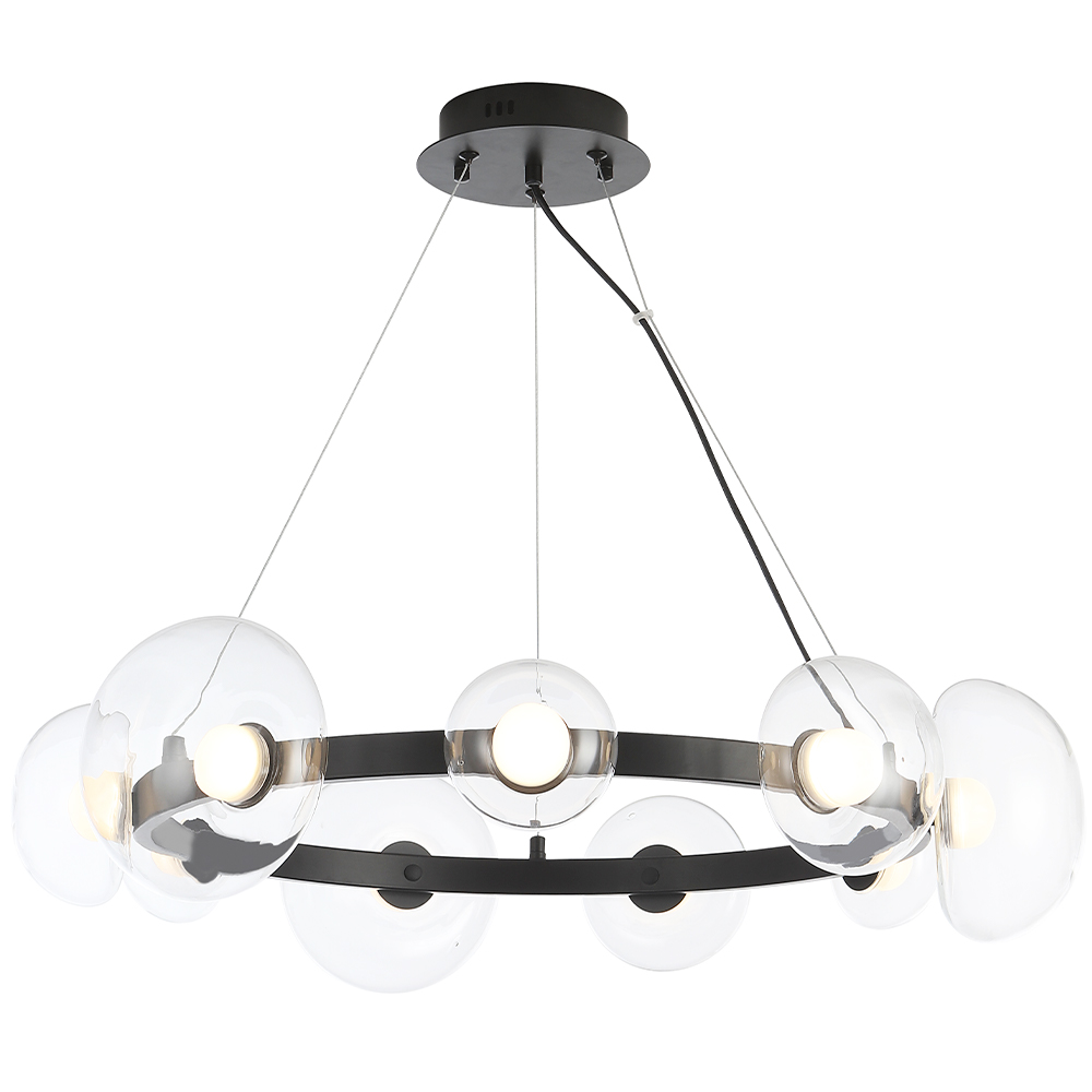 люстры люстра crystal lux bosque sp9 black/transparent crystal lux 0270/309, доставка по Казахстану 