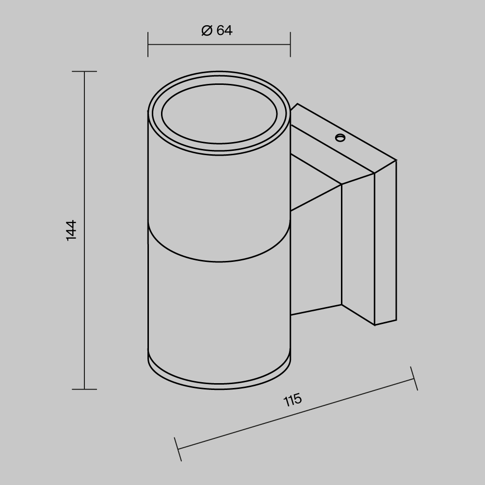 Дополнительная картинка Настенный светильник (бра) Outdoor O574WL-01GR