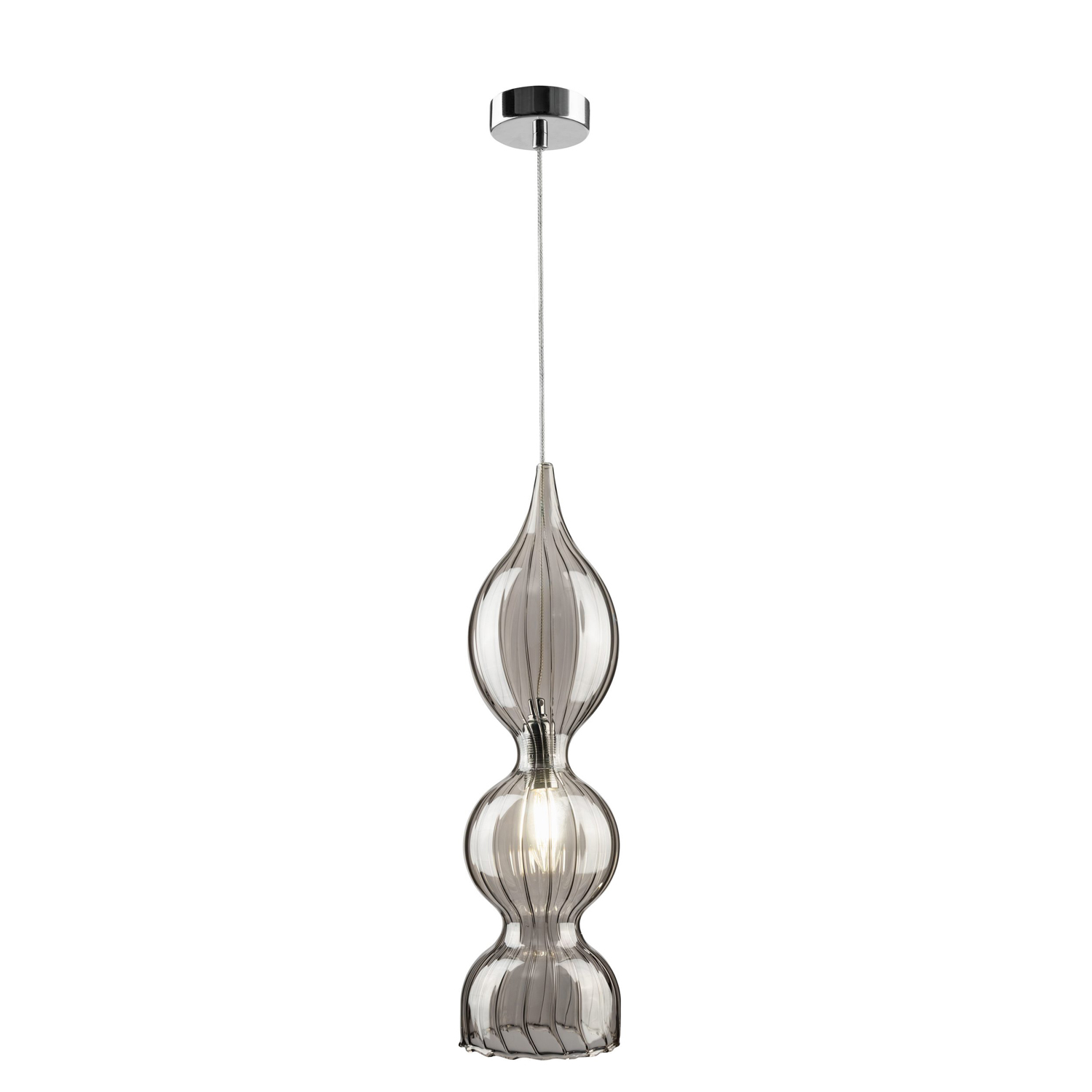 Картинка Светильник подвесной Crystal Lux IRIS SP1 B SMOKE Crystal Lux 2074/201