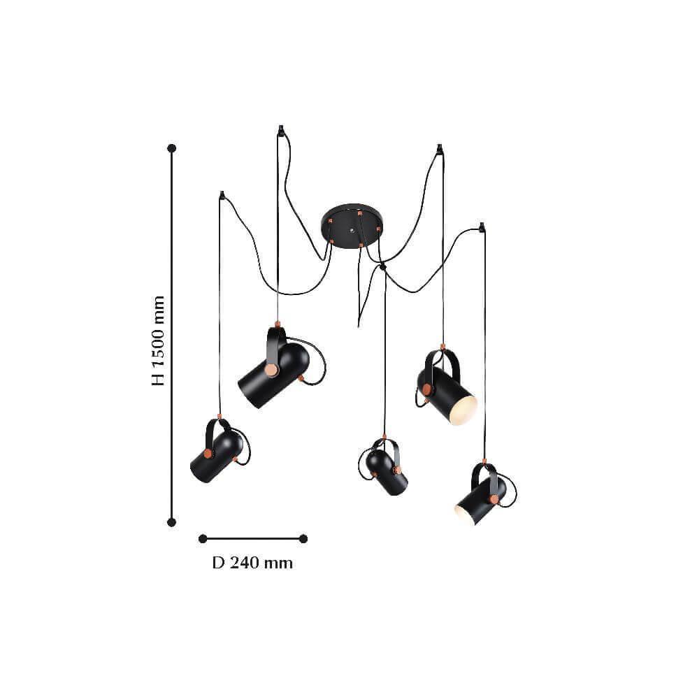 Дополнительная картинка Подвесная люстра Favourite Ampolla 2007-5P