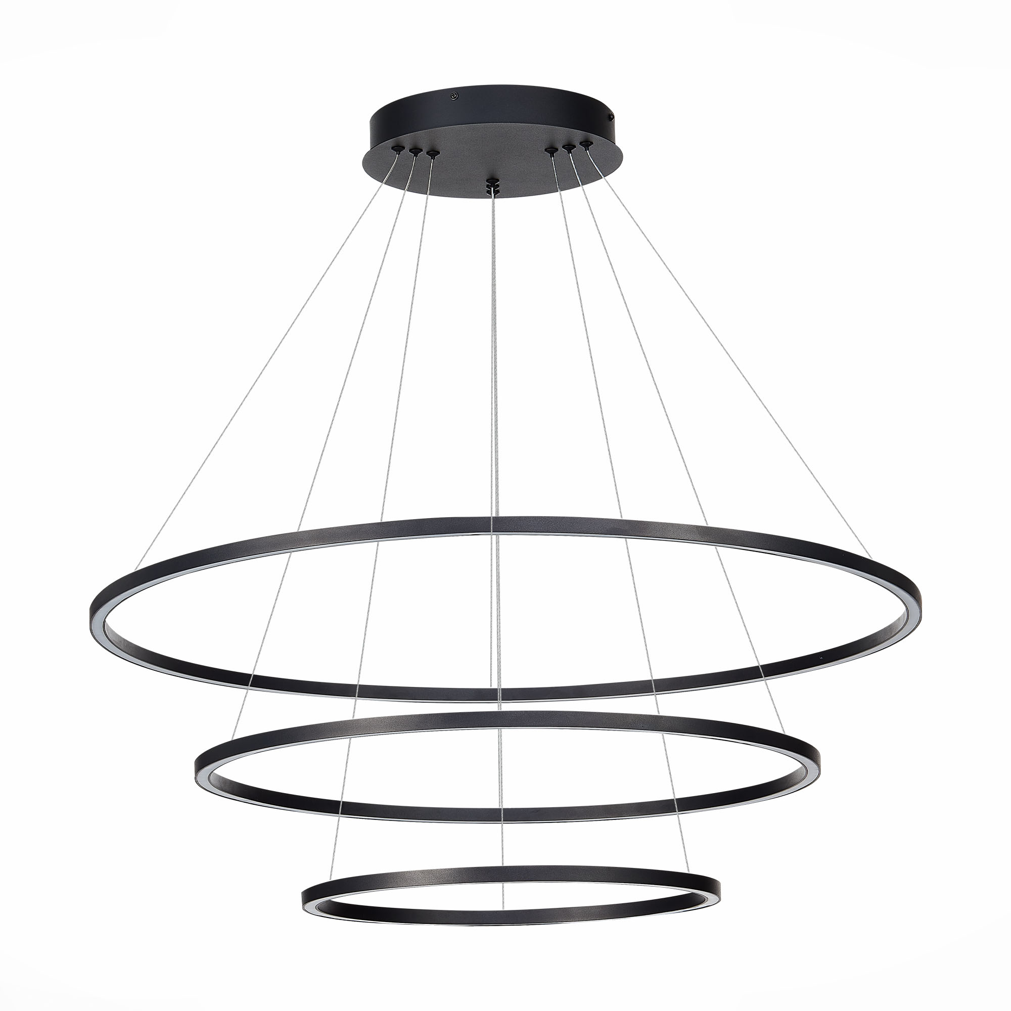 люстры st605.403.114 cветильник подвесной  smart st-luce черный/белый led 1*114w 2800-6500k, доставка по Казахстану 