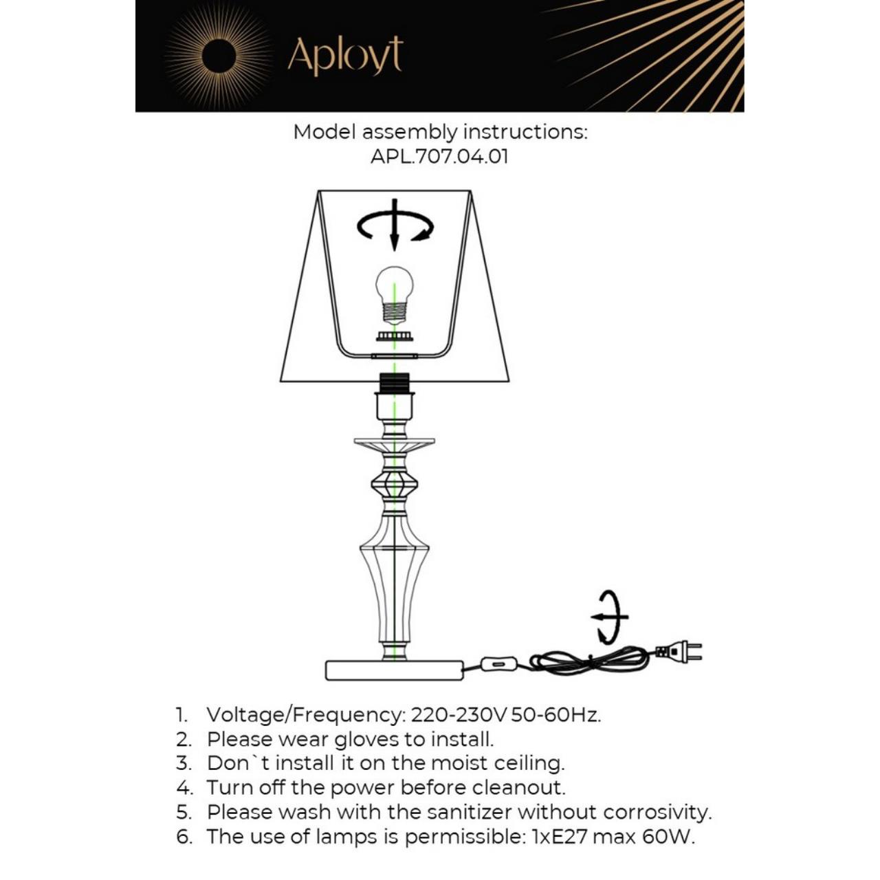 Картинка Настольная лампа Aployt Jula APL.707.04.01
