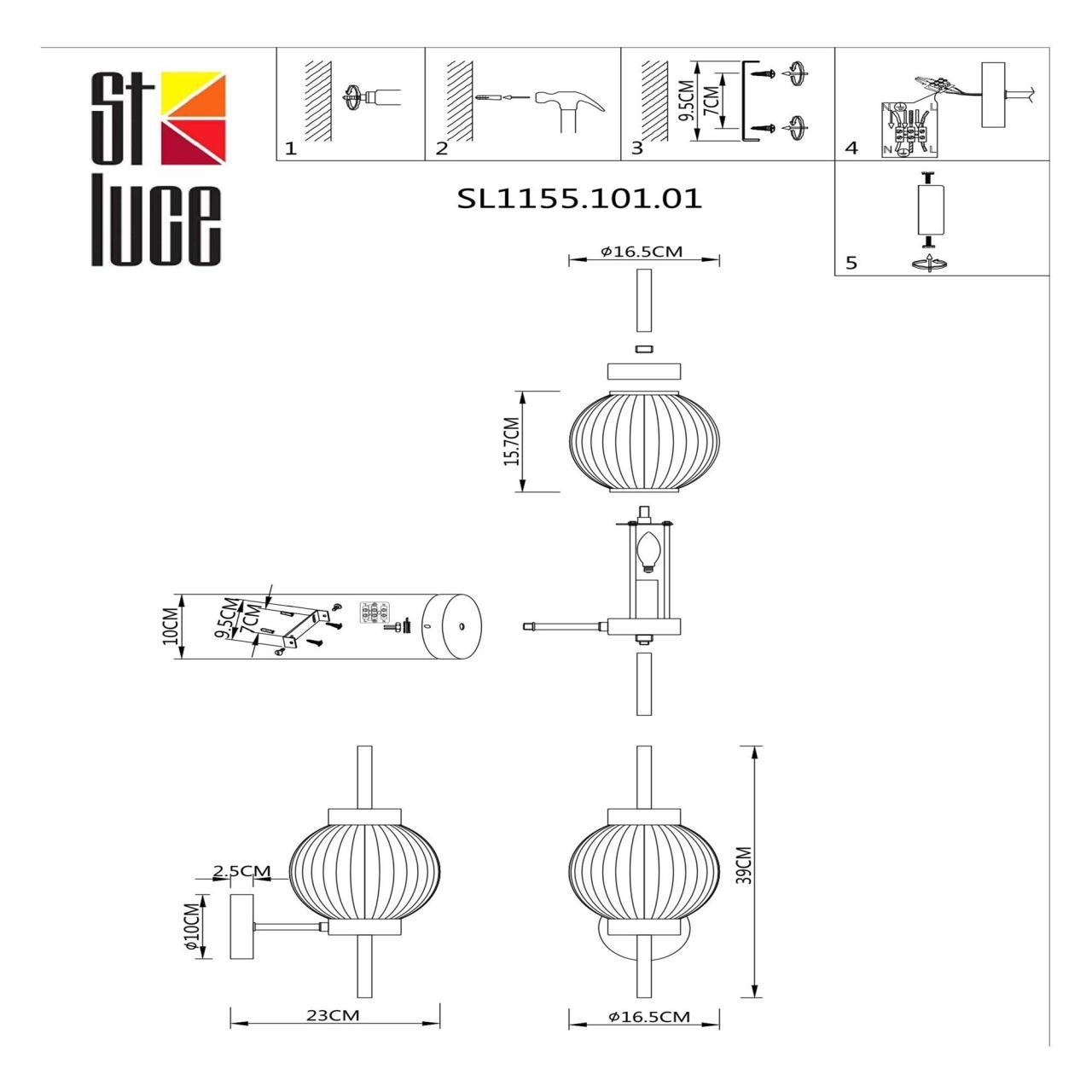 Дополнительная картинка Бра ST Luce Marena SL1155.101.01