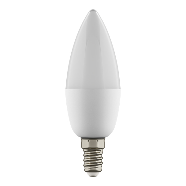Картинка 940502 ЛАМПА LED 220V C35 E14 7W=65W 380LM 180G FR 3000K 20000H (в комплекте)