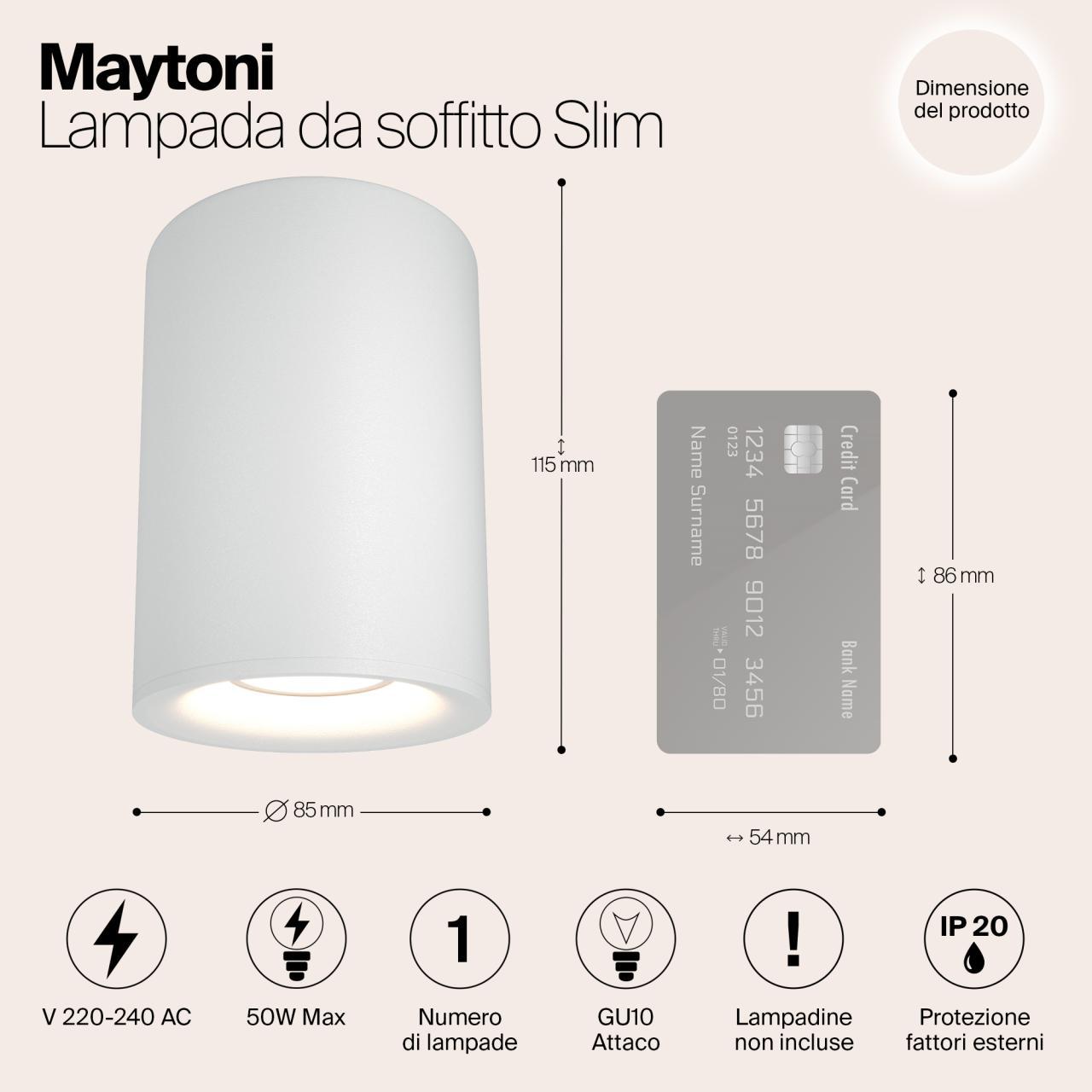 Дополнительная картинка Потолочный светильник Maytoni Alfa C012CL-01W