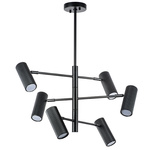 718267 (md2166-6a) люстра roma 6х28w gu10 (led) matt black (в комплекте), доставка по Казахстану 