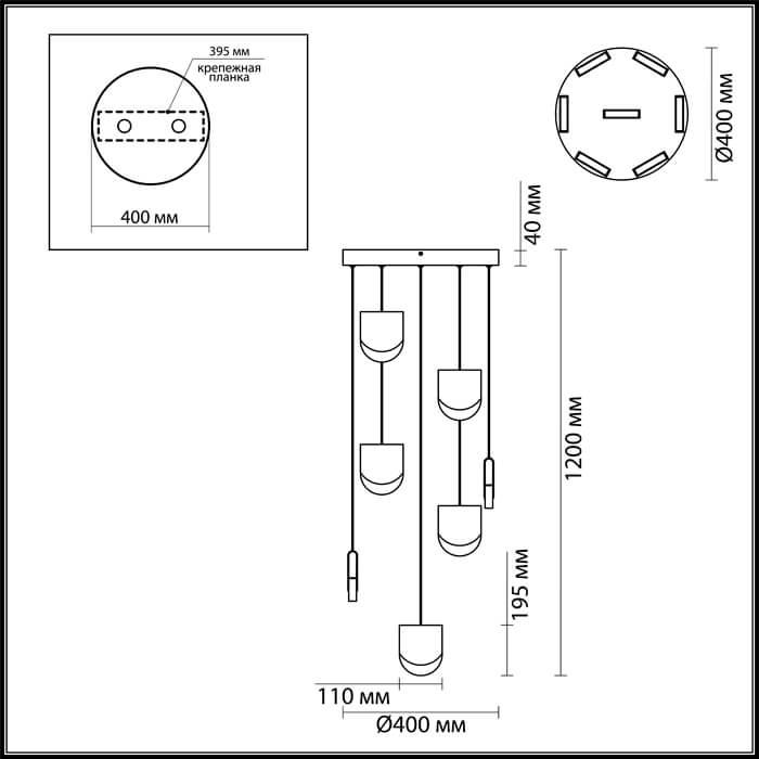 Картинка Подвесная светодиодная люстра Odeon Light Rebel 3861/40L
