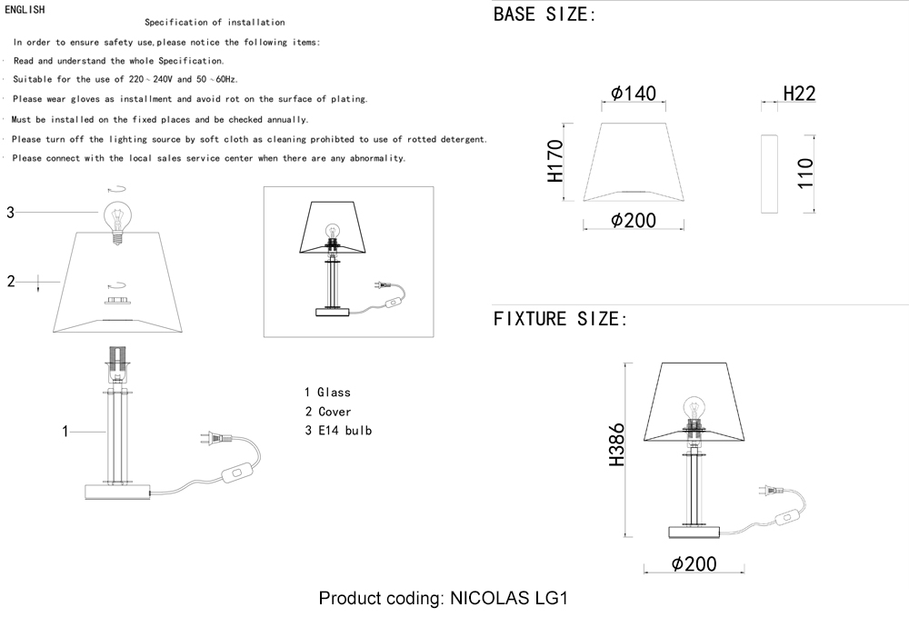 Картинка Настольная лампа Crystal Lux NICOLAS LG1 NICKEL/WHITE Crystal Lux 3400/501