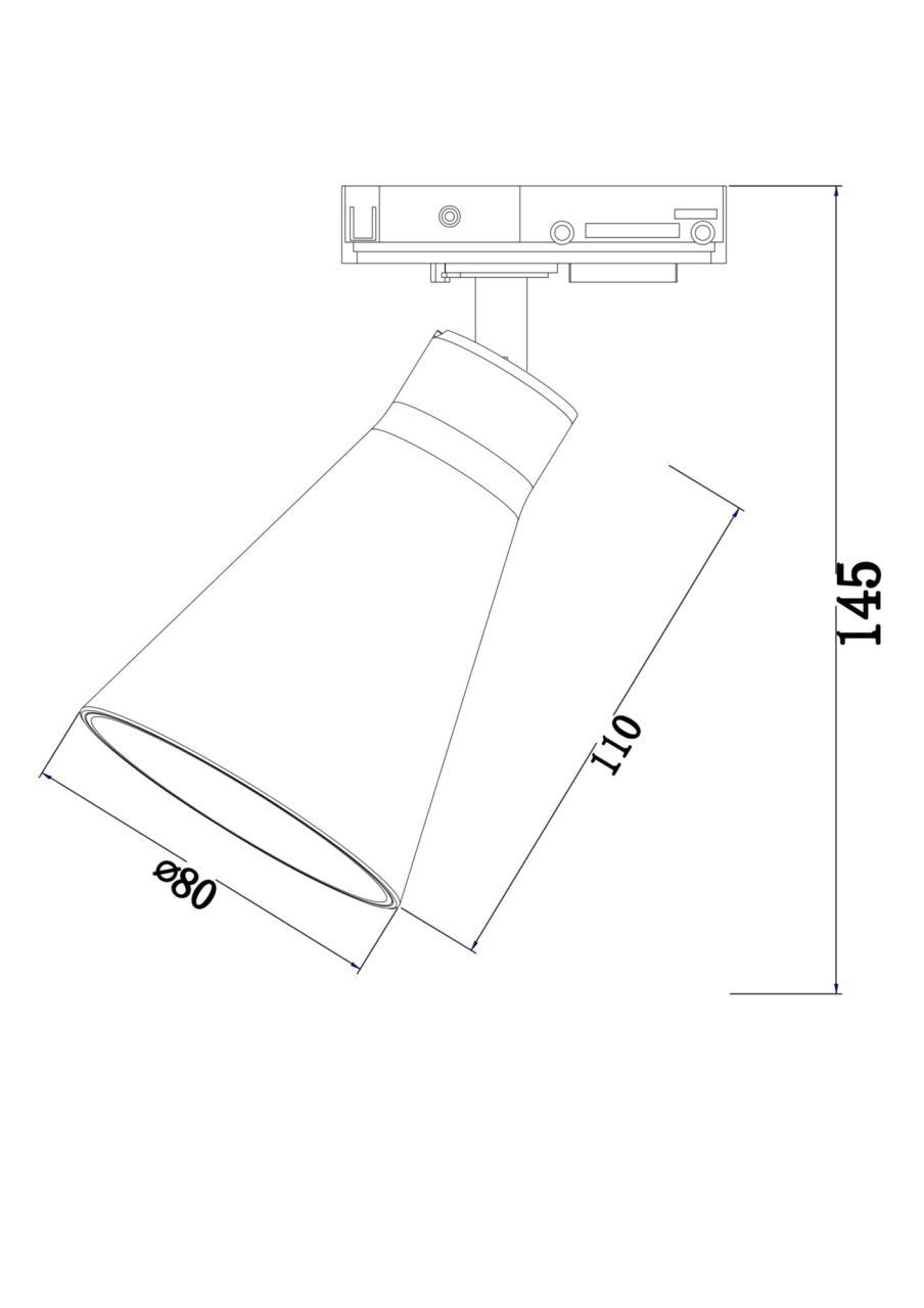 Дополнительная картинка Трековый светильник Technical TR022-1-GU10-W