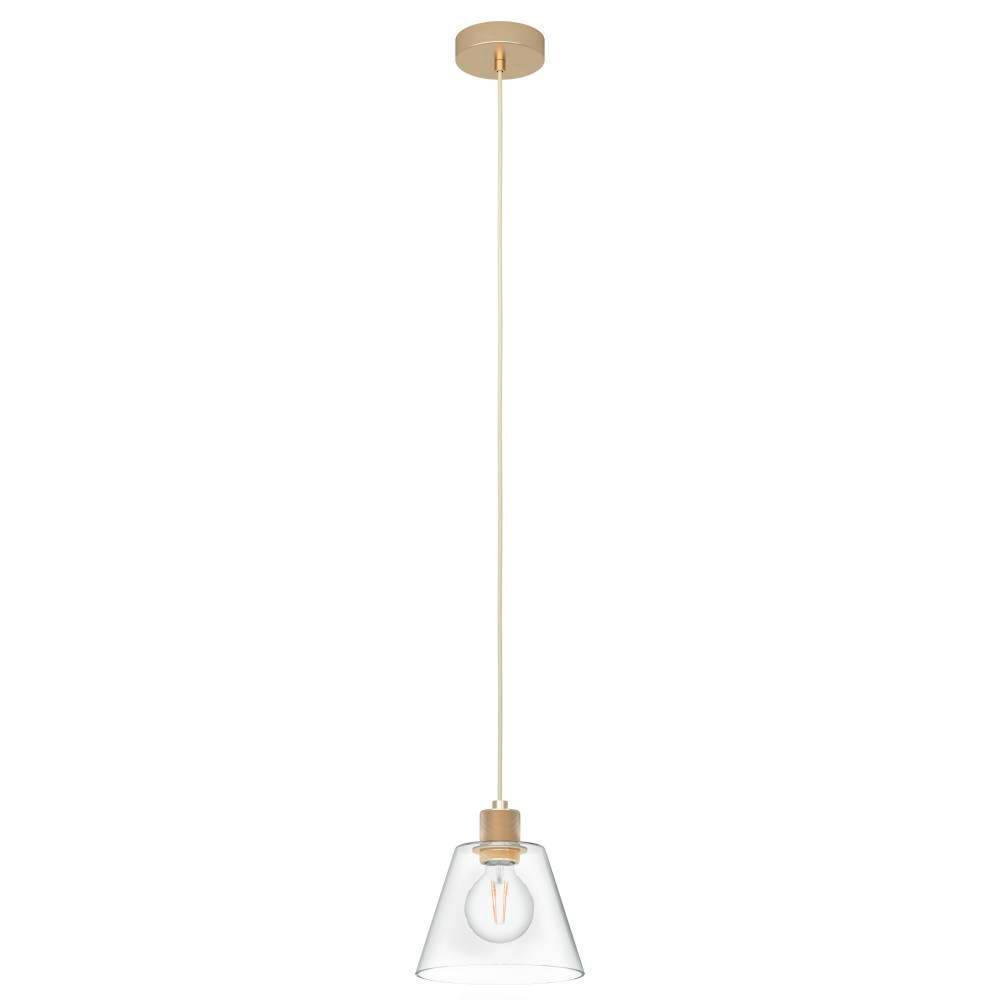 43633 подвесной потолочный светильник (люстра) copley, 1х40w, e27, h1100, ø200, сталь/алюминий/стекл, доставка по Казахстану 