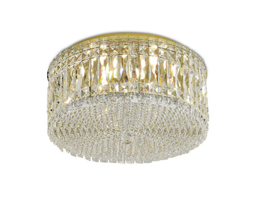 newport 8450 8457/pl gold , потолочный светильник, gold clear crystal d42*h20 cm g9 7*60w, доставка по Казахстану 