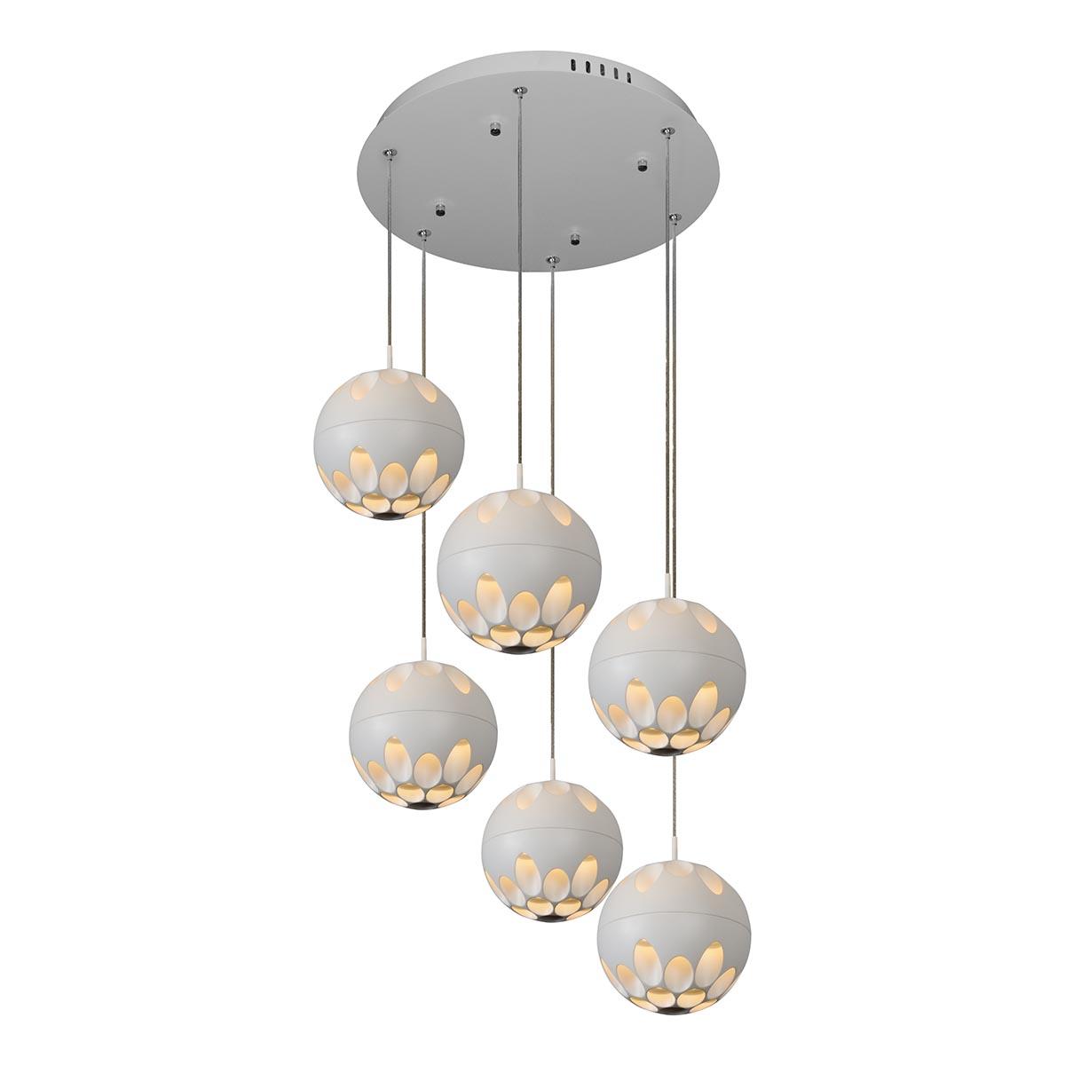 Картинка Подвесная светодиодная люстра iLedex Mob P1009-6 WH