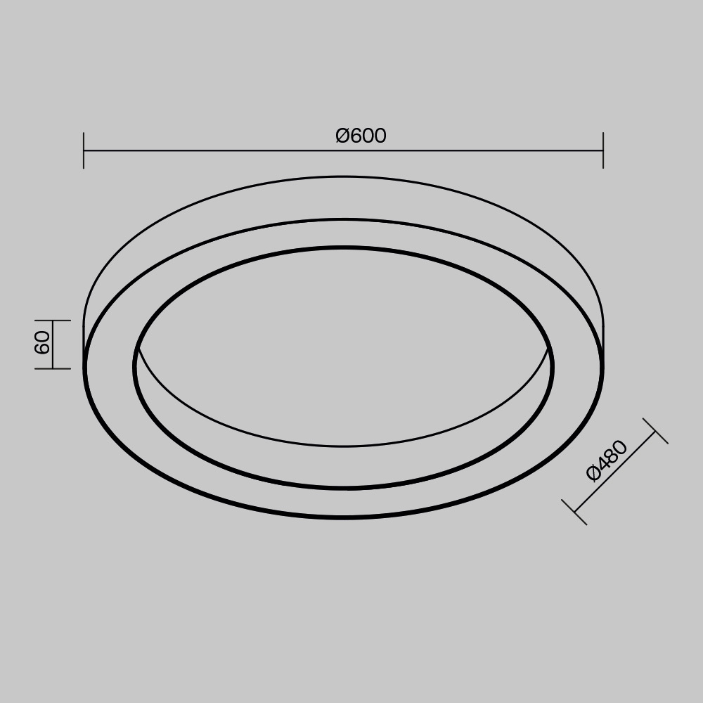 Дополнительная картинка Потолочный светильник Technical C093CL-45W3K-W