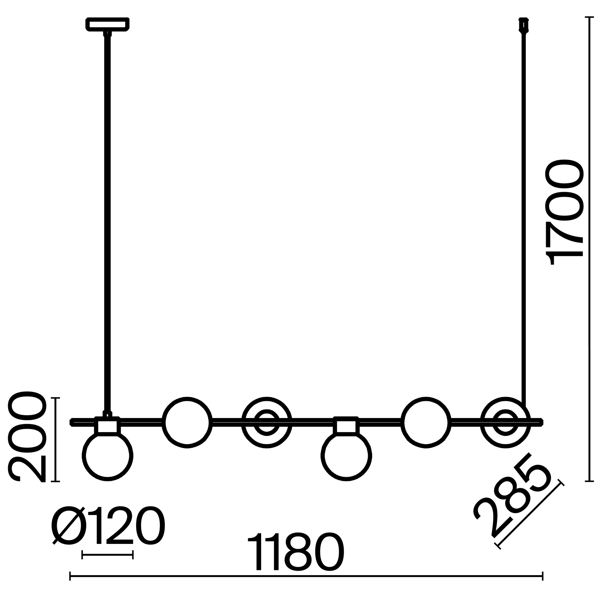 Дополнительная картинка Подвесной светильник Freya FR5232PL-06B1