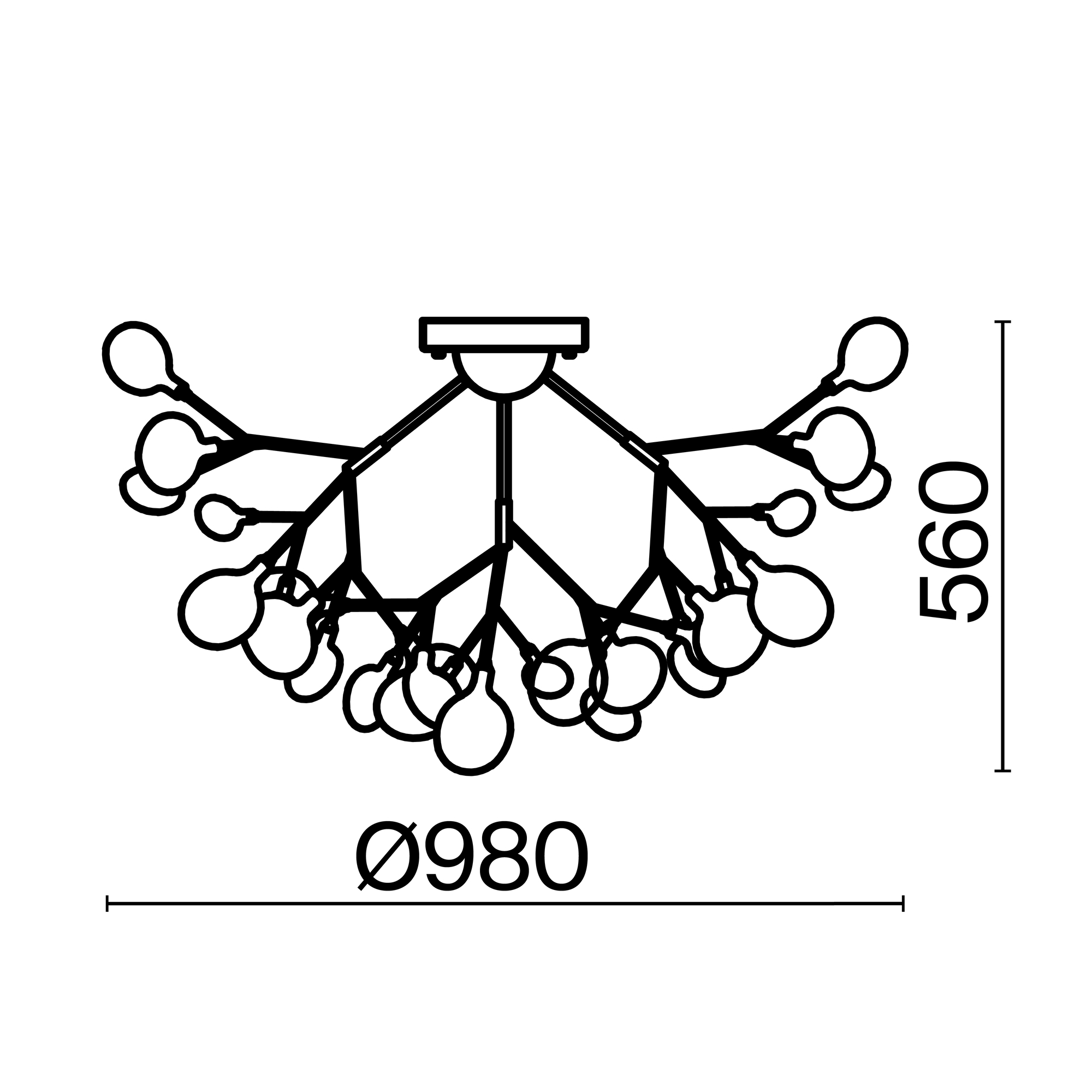 Картинка Потолочный светильник Freya FR5049CL-36G