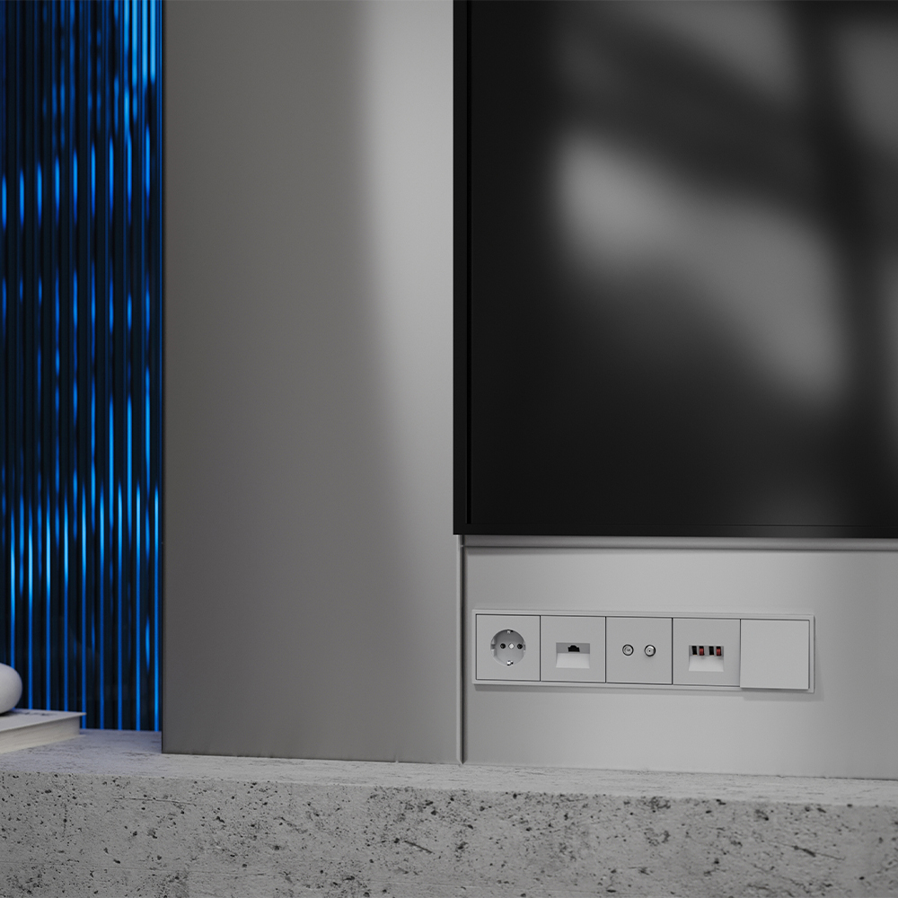 Картинка Вывод кабеля VOLTUM S70, (серый)