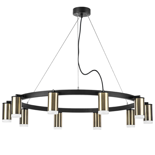 lr0203100 подвесной светильник rullo 10х50w gu10 черный/бронза (571020+214431-10+202430-10), доставка по Казахстану 