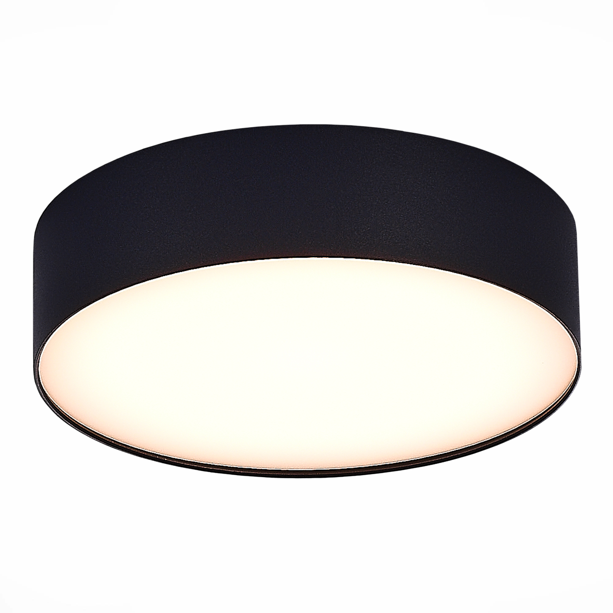 люстры st606.432.27 светильник потолочный черный led 1*27w 3000k 2 340lm ra>85 120° ip20 d220xh55 185-265v, доставка по Казахстану 
