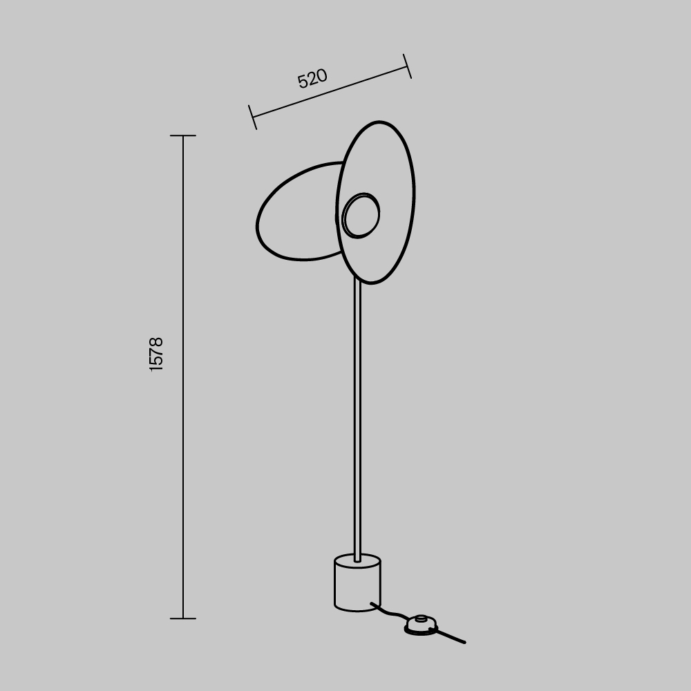 Картинка Напольный светильник (торшер) Maytoni MOD396FL-L10W3K