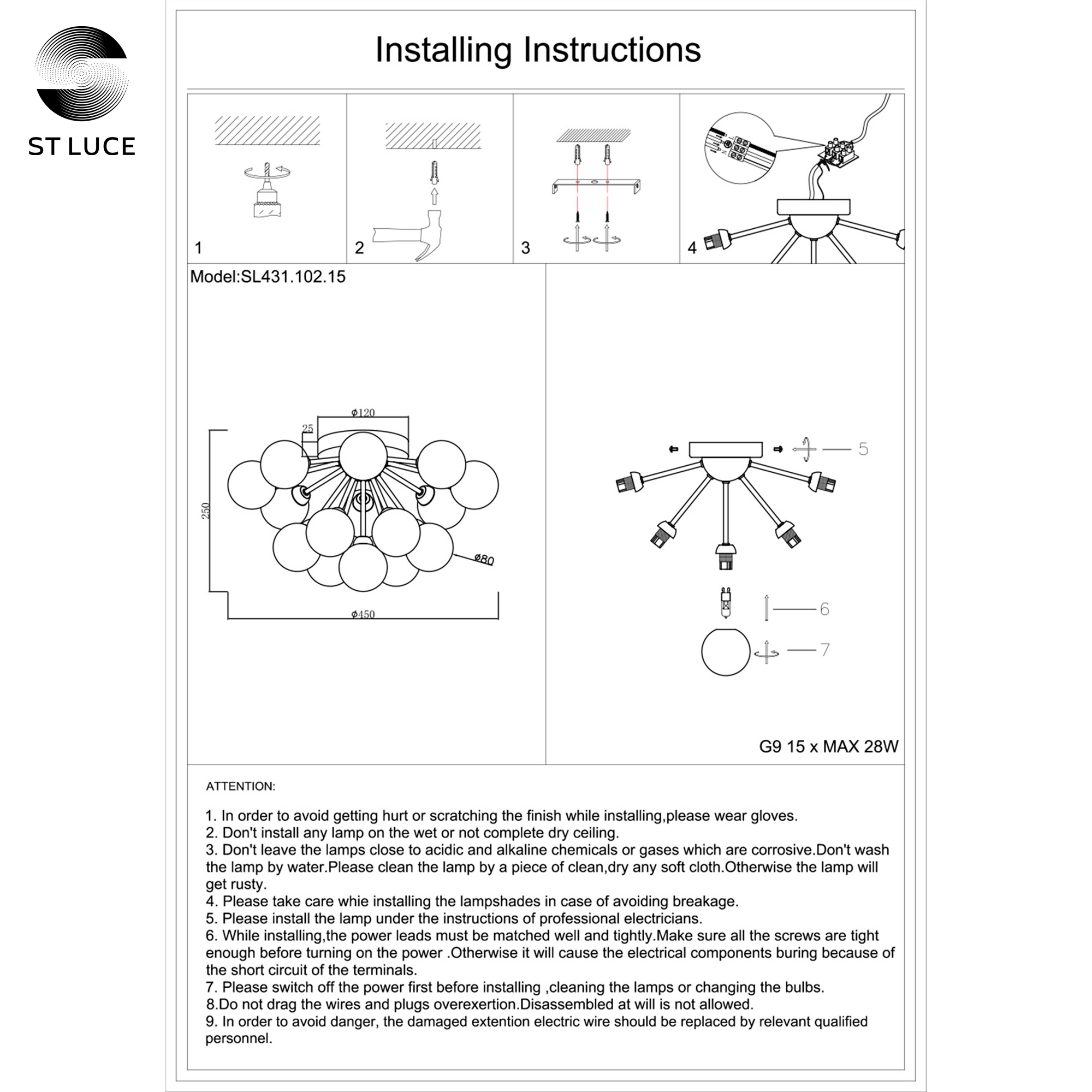 Картинка Потолочная люстра ST Luce Dualita SL431.102.15