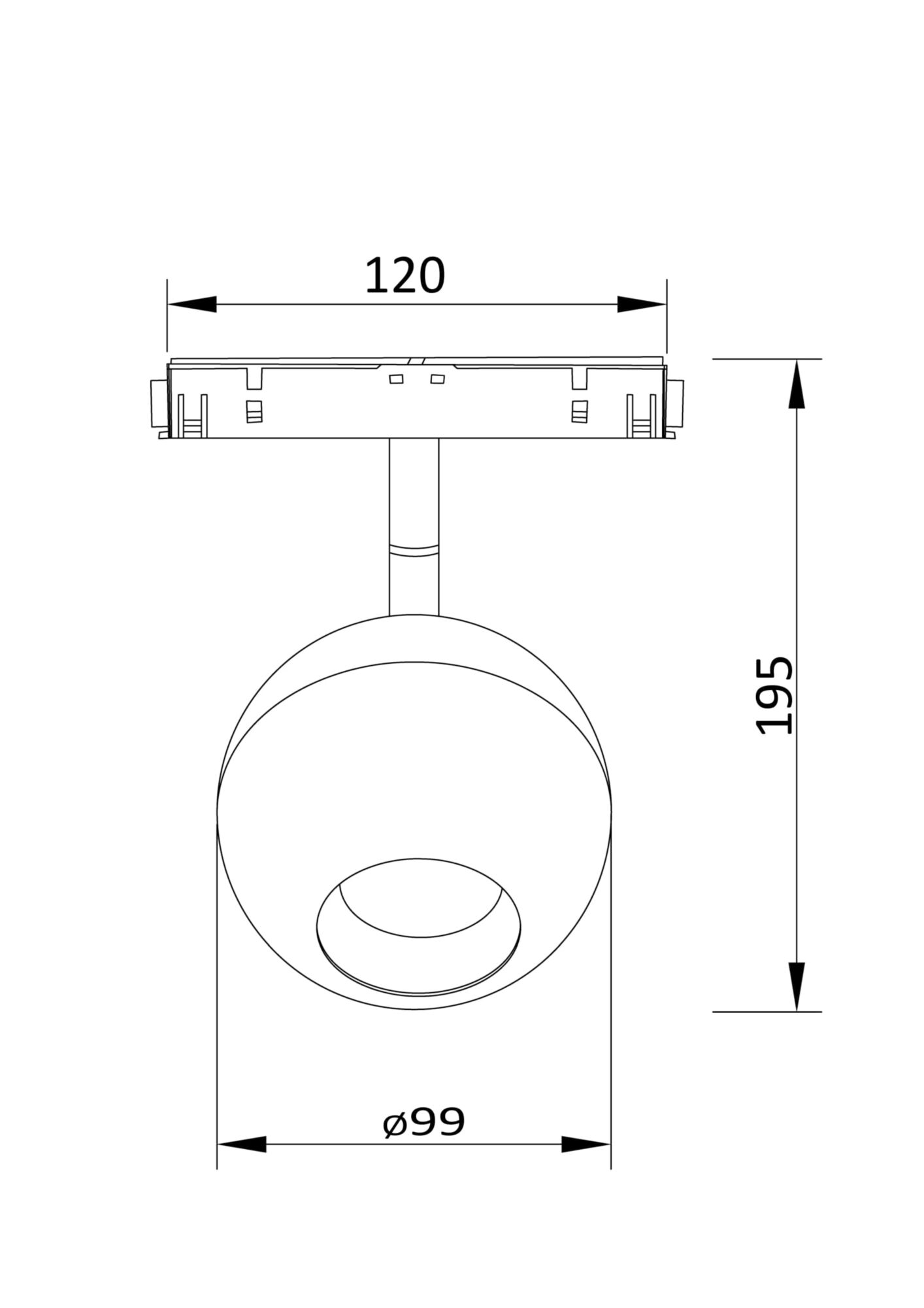 Дополнительная картинка Трековый светильник Technical TR028-2-15W4K-B