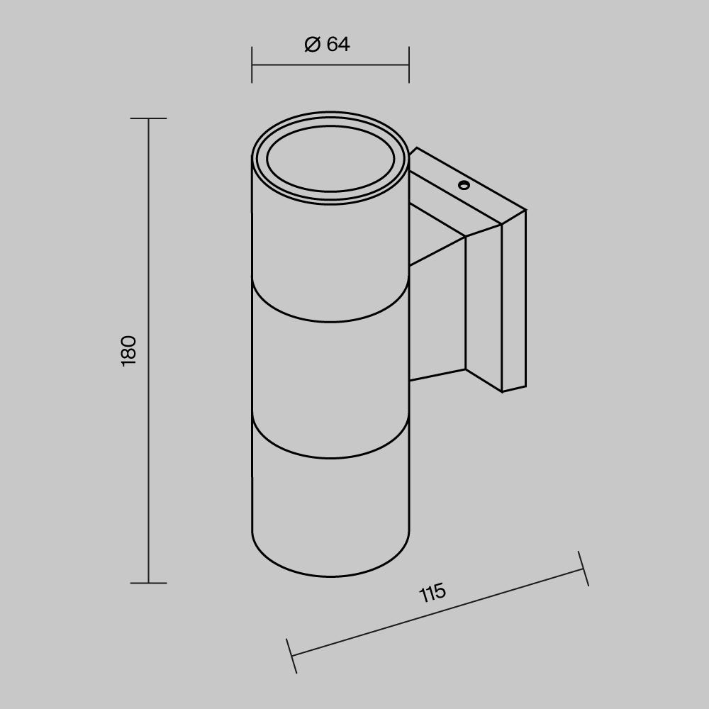 Дополнительная картинка Настенный светильник (бра) Outdoor O574WL-02GR