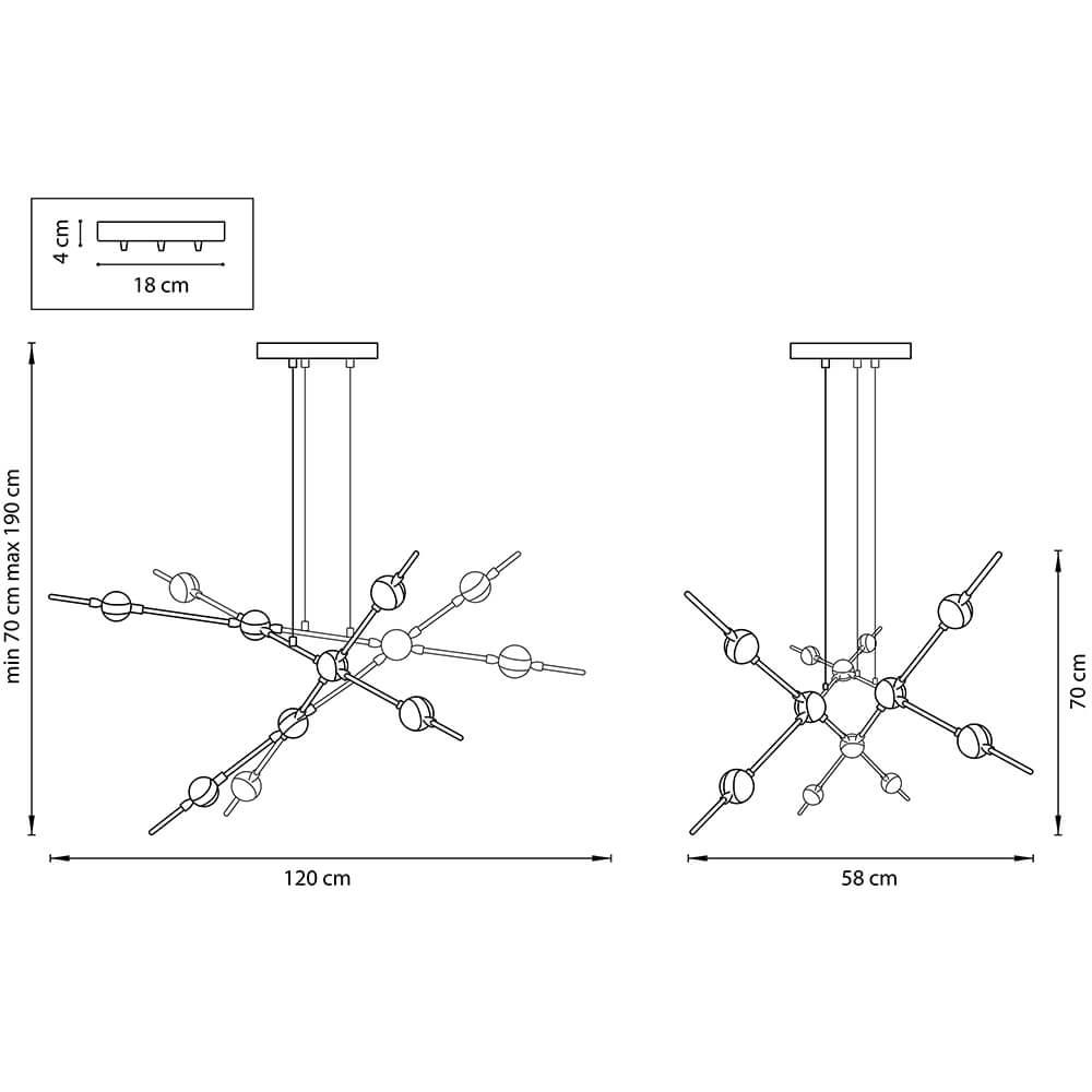 Картинка Подвесная светодиодная люстра Lightstar Bergamo 745247