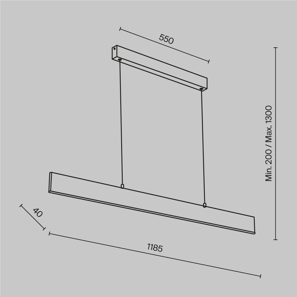 Картинка Подвесной светодиодный светильник Maytoni Step P010PL-L30W
