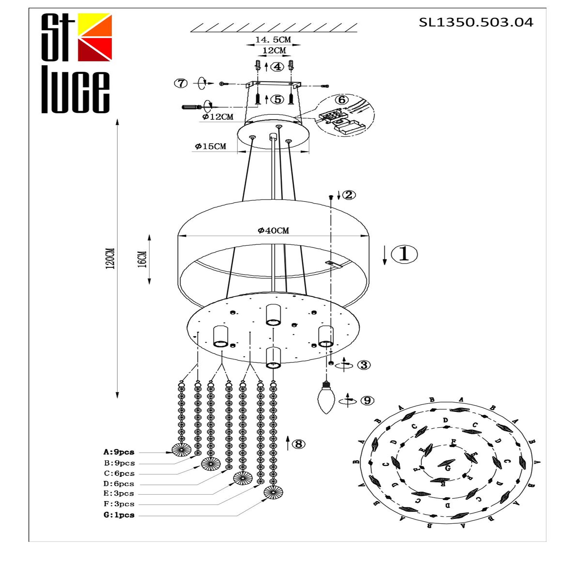 Картинка Подвесная люстра ST Luce Lacchia SL1350.503.04