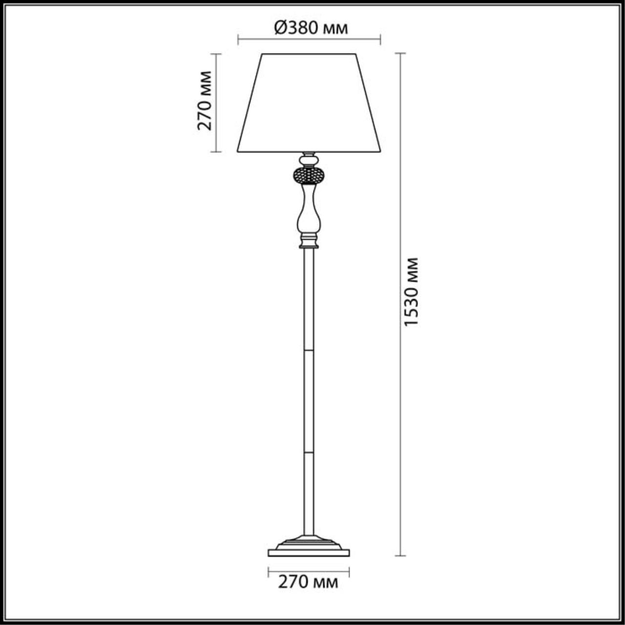 Картинка Торшер Odeon Light Classic Gaellori 3393/1F