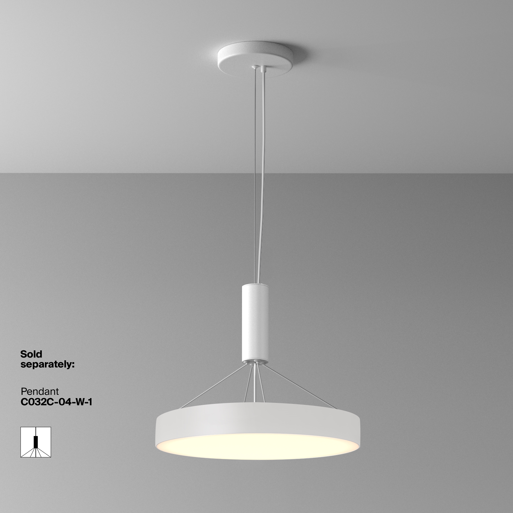 Дополнительная картинка Потолочный светильник Technical C032CL-45W3K-RD-W
