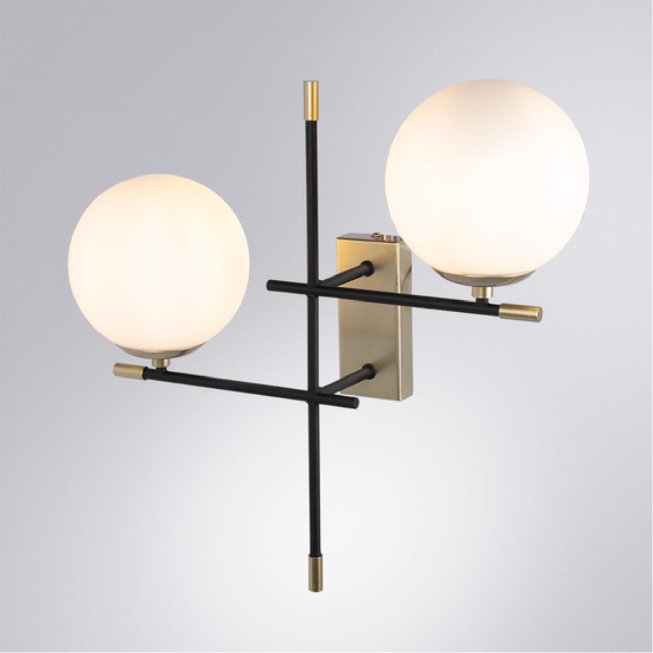 Дополнительная картинка Настенный светильник Arte Lamp ARKAB A2225AP-2BK