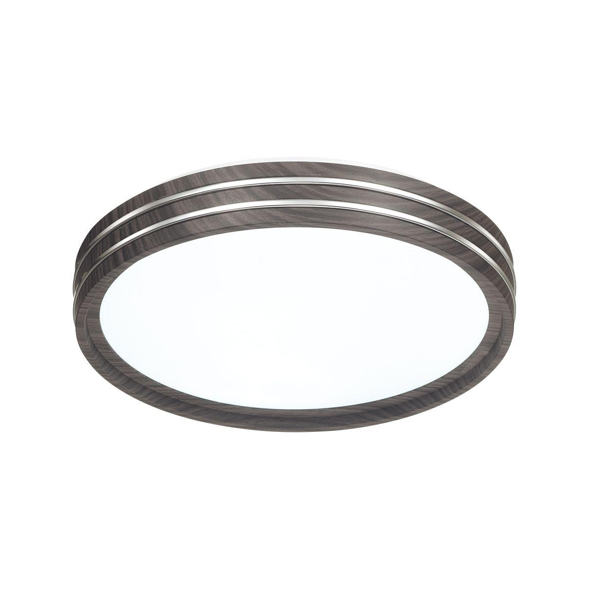 Картинка 7604/DL PALE SN 022 Светильник пластик/белый/венге/хром LED 48Вт без ДУ 4000К D390 IP43 TROSTO